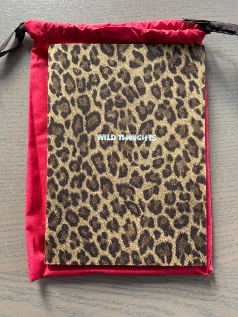 Assouline Wild Thoughts Notebook with Red Linen Pouch